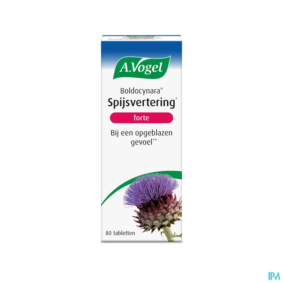 packshot van A. Vogel Boldocynara Forte Spijsvertering 80 tabletten
