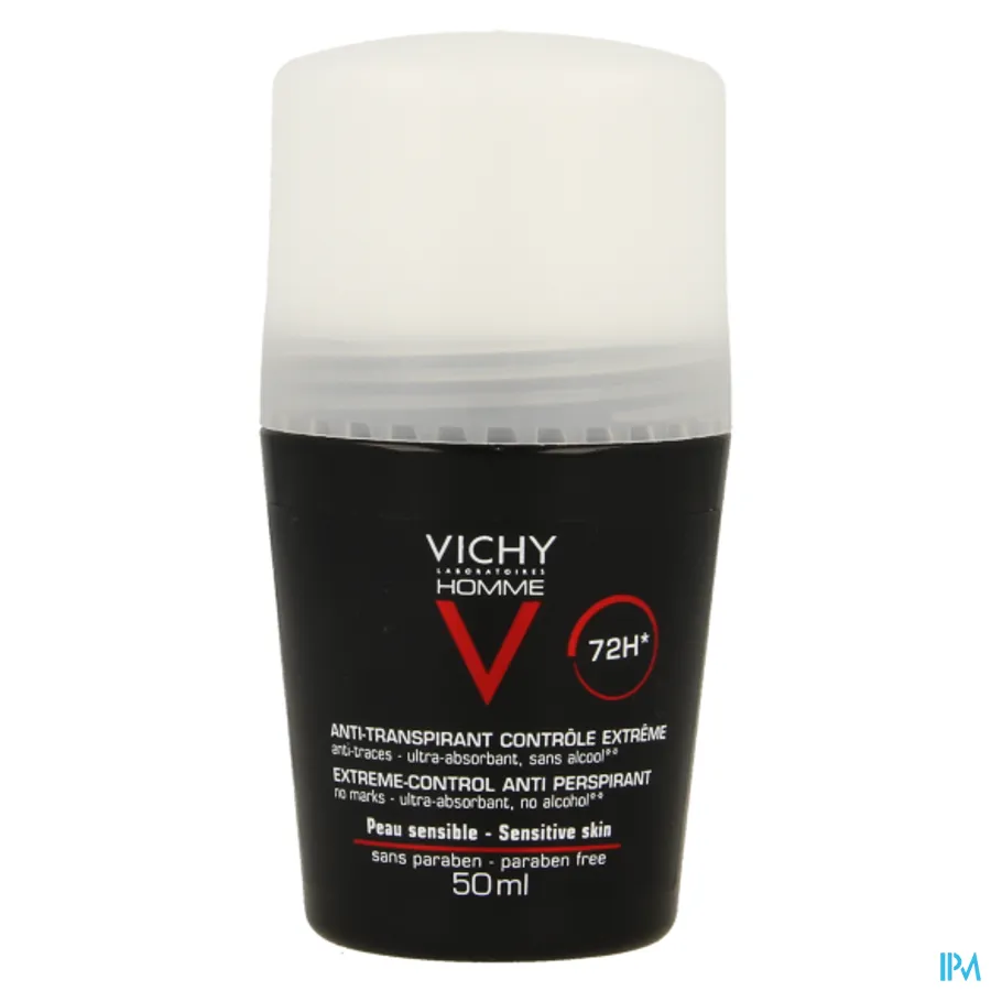 packshot van Vichy Homme Deodorant Roller Antitranspirant 72 uur 50 ml