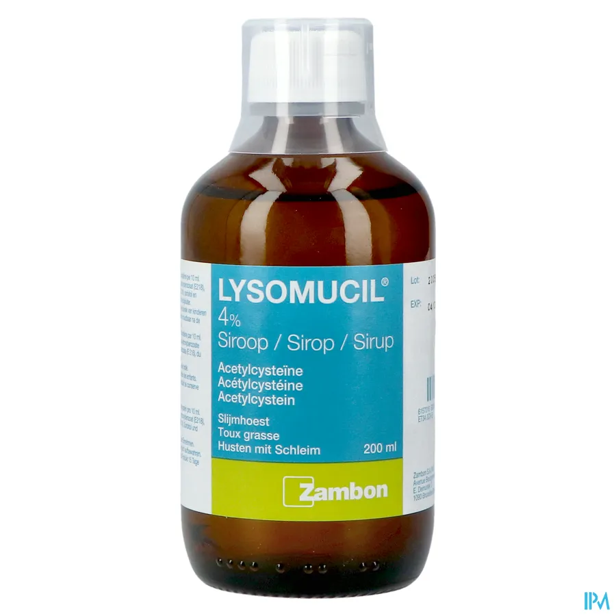 productshot van Lysomucil 4% Siroop 200ml