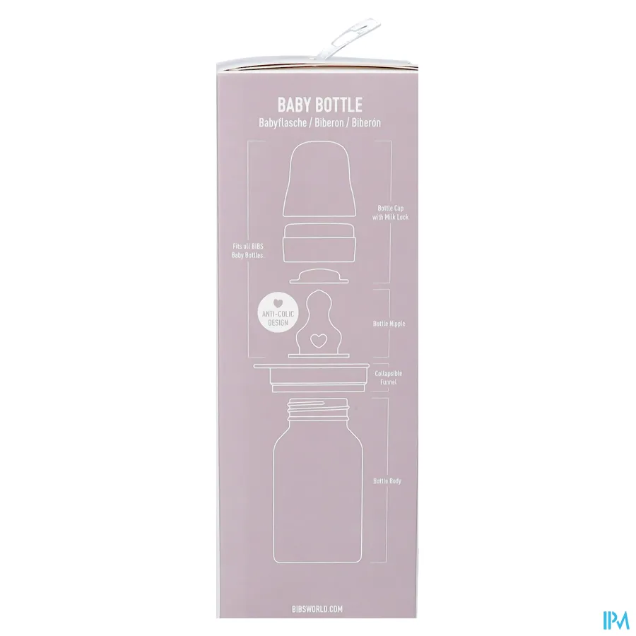 packshot van Bibs Zuigfles Complete Set Ivory 150 ml