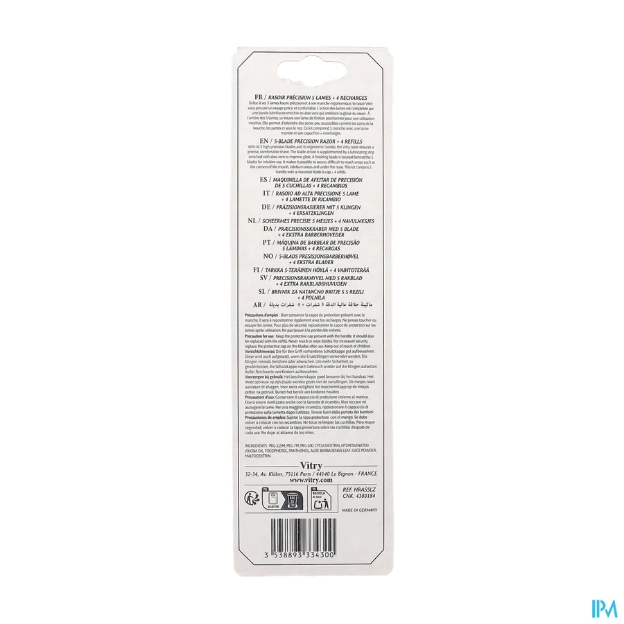 packshot van Vitry Scheermes Precisie 1 stuk