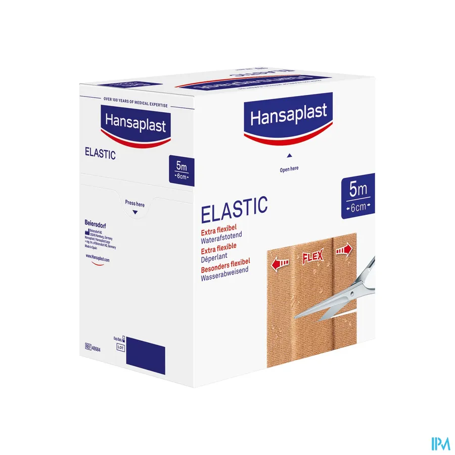 packshot van Hansaplast Elastic Family Pack 5 m x 6 cm 1 stuk