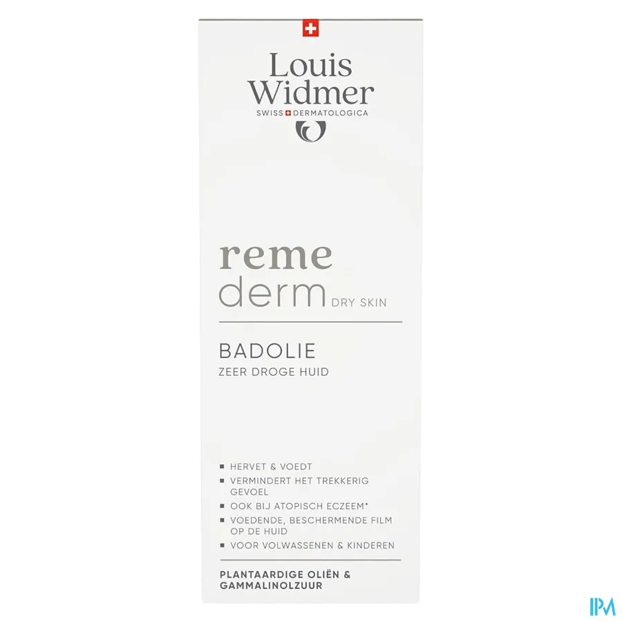 packshot van Louis Widmer Remederm Dry Skin Badolie 250 ml